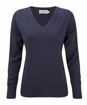 Russell Collection J710F - Womens v-neck knitted sweater