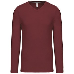 Kariban K358 - MEN'S LONG SLEEVE V-NECK T-SHIRT Wine