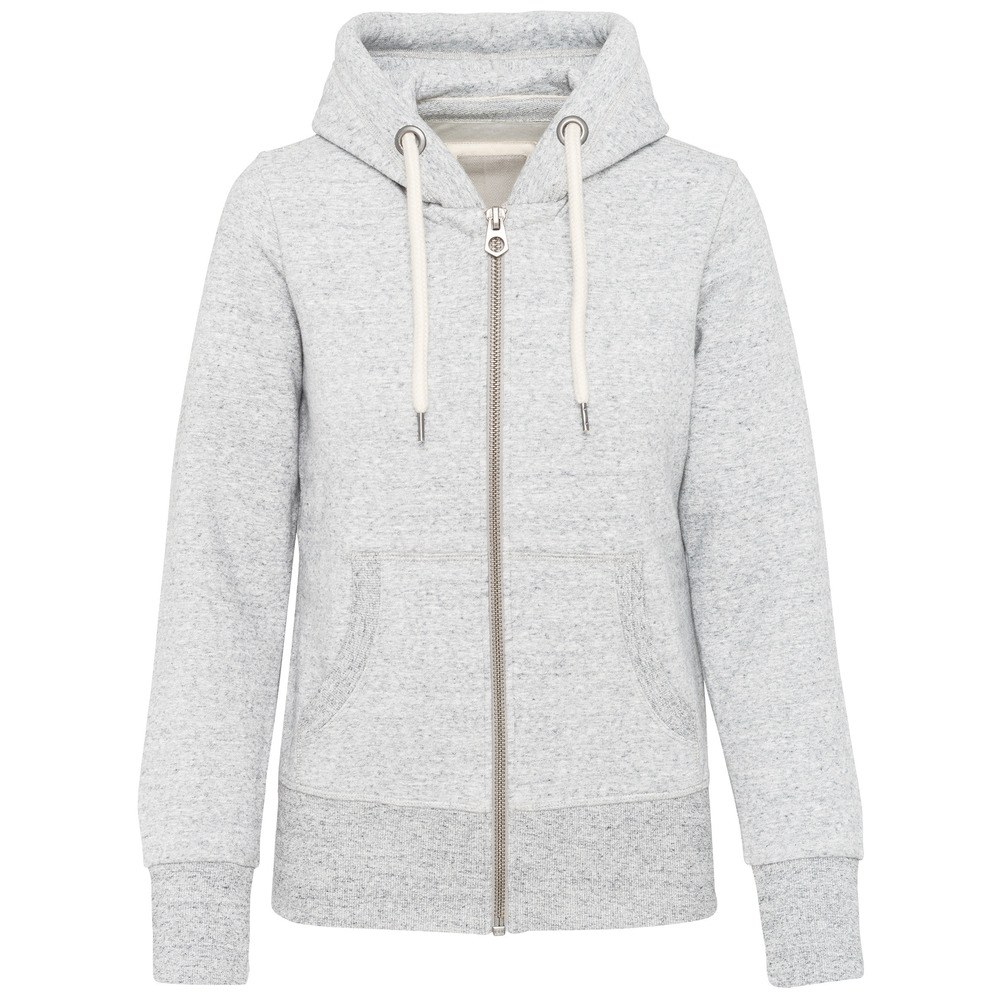 Kariban KV2307 - Ladies' vintage zipped hooded sweatshirt