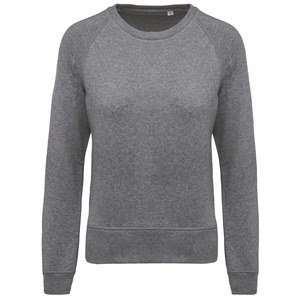 Kariban K481 - Ladies’ organic cotton crew neck raglan sleeve sweatshirt Grey Heather