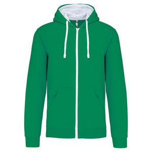 Kariban K466 - Contrast hooded full zip sweatshirt