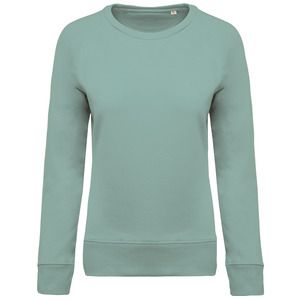 Kariban K481 - Ladies’ organic cotton crew neck raglan sleeve sweatshirt Sage