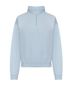 AWDIS JH037 - WOMEN'S CROPPED 1/4 ZIP SWEAT Sky Blue