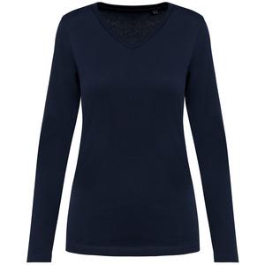 Kariban Premium PK307 - Ladies V-neck long-sleeved Supima® t-shirt