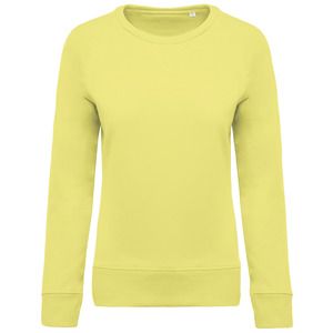 Kariban K481 - Ladies’ organic cotton crew neck raglan sleeve sweatshirt Lemon Yellow