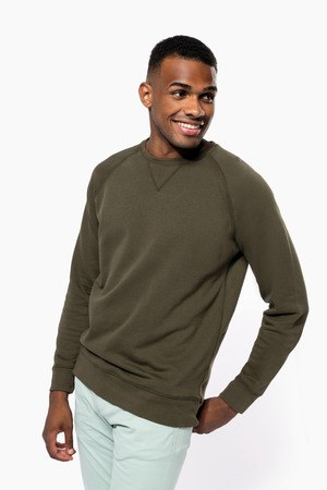 Kariban K480 - Mens organic cotton crew neck raglan sleeve sweatshirt