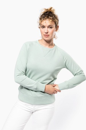 Kariban K481 - Ladies’ organic cotton crew neck raglan sleeve sweatshirt