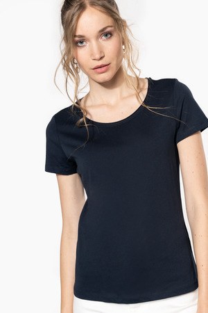 Kariban K399 - Ladies short-sleeved organic t-shirt with raw edge neckline