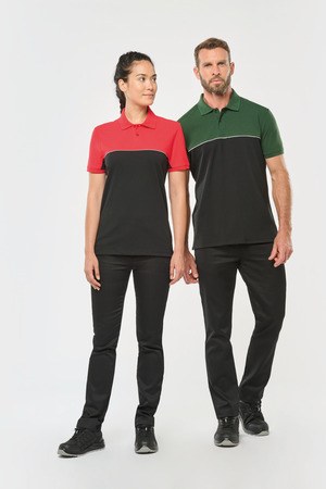 WK. Designed To Work WK210 - Unisex eco-friendly two-tone short sleeve polo shirt